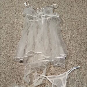 Sheer White Bridal Lingerie Set
